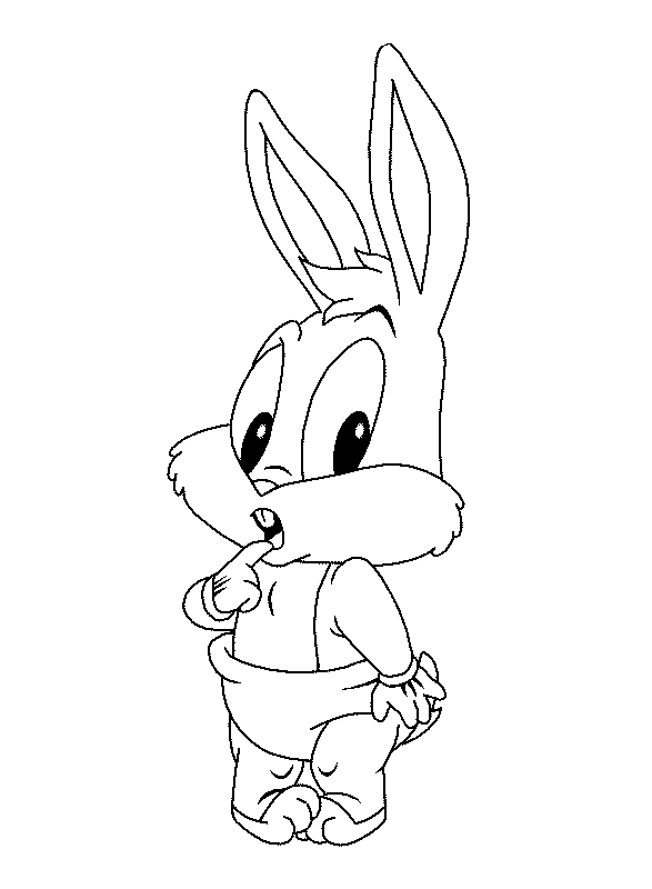 dibujos de bugs bunny bebe para colorear