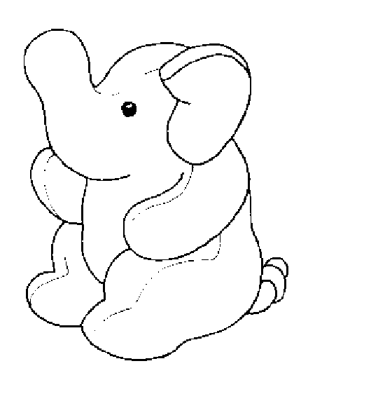dibujos de elefantes bebes para colorear