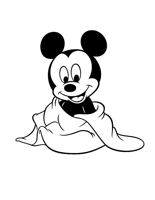 dibujos de mickey mouse bebe para colorear