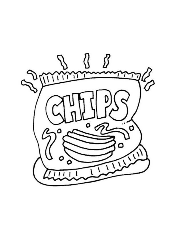 dibujos de papas fritas para colorear