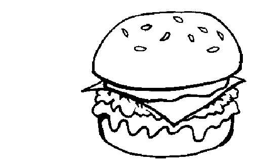 dibujos hamburguesas para colorear
