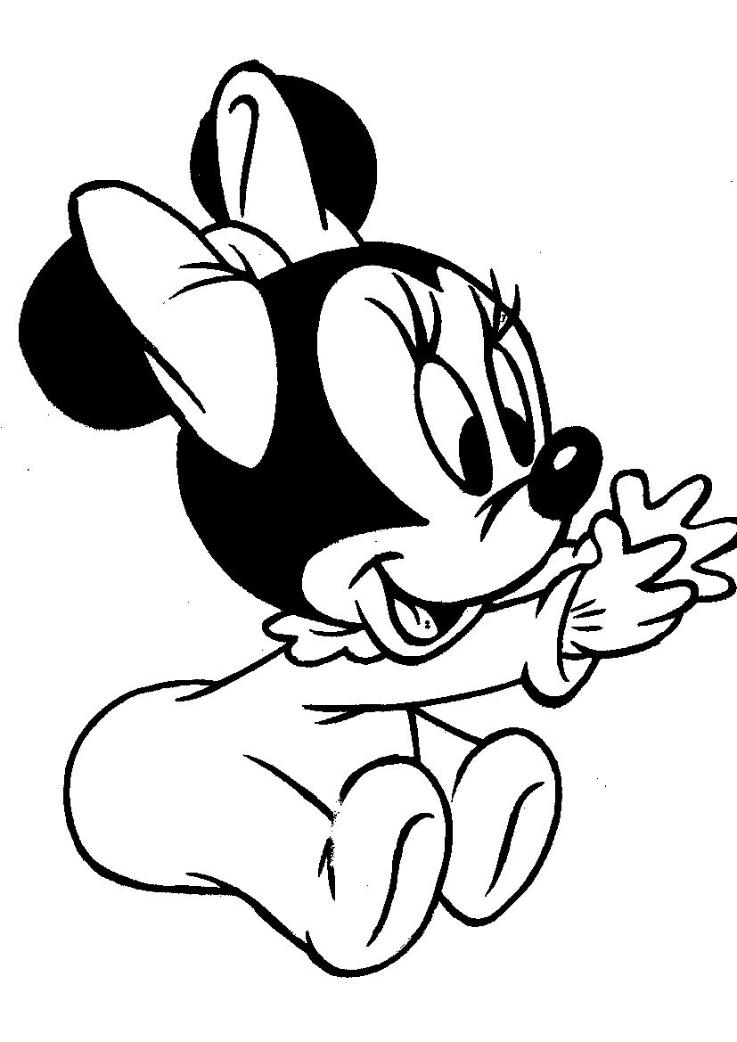 dibujos para colorear minnie mouse bebe