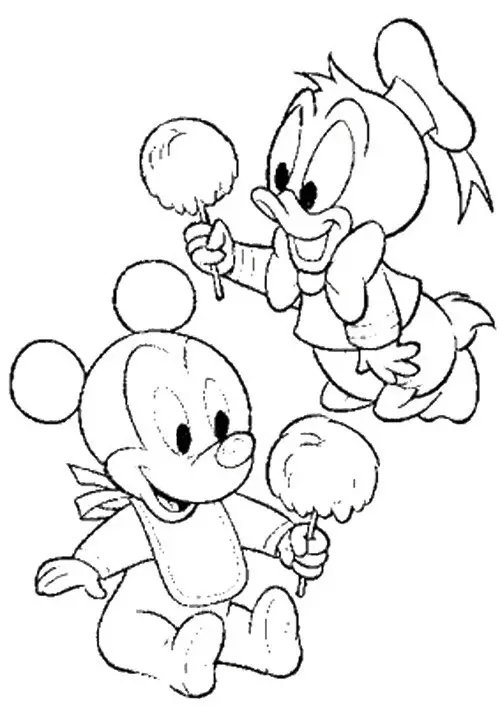 dibujos para colorear pato donald baby