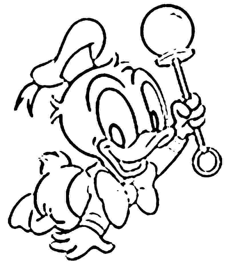 dibujos para colorear pato donald bebe