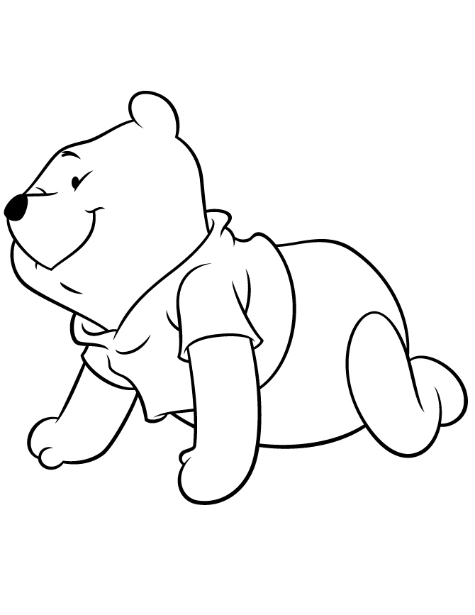 dibujos winnie pooh bebe para colorear