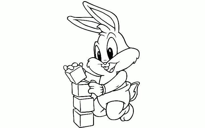 imagenes de bugs bunny bebe para colorear