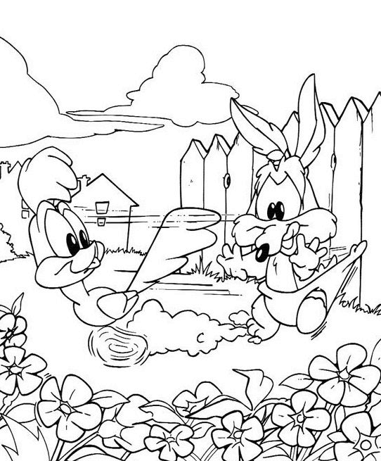 imagenes de looney tunes bebes para colorear