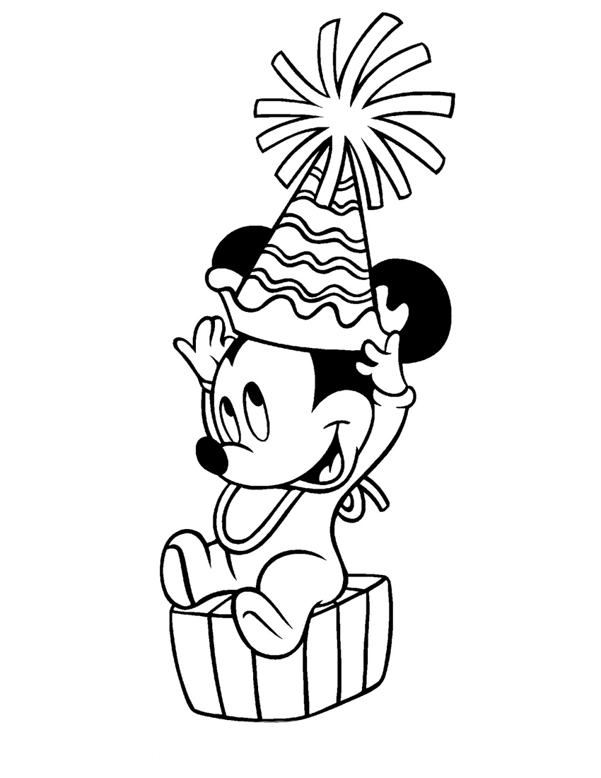 imagenes de mickey mouse bebe para colorear