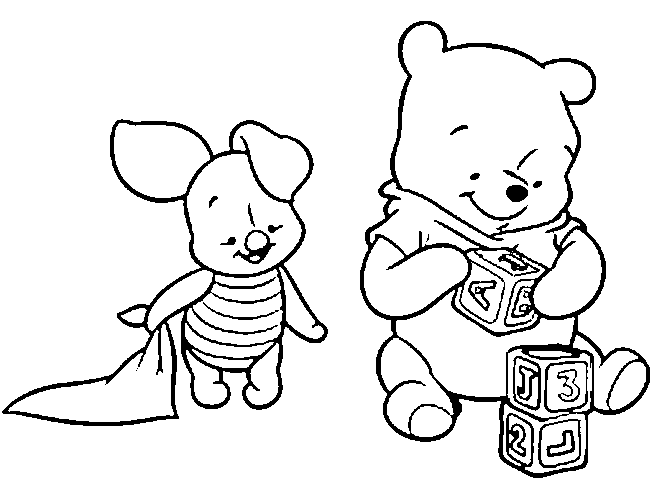 imagenes de winnie pooh bebe para colorear
