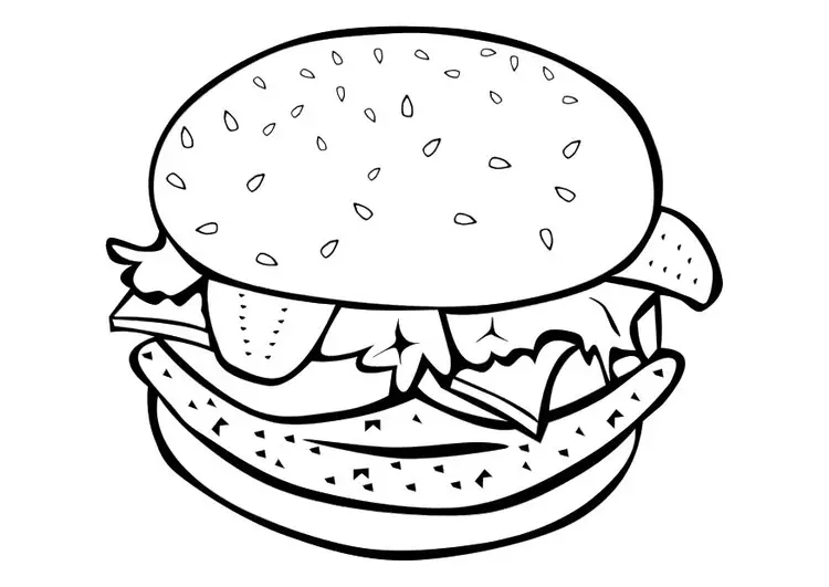 imagenes para colorear de hamburguesa