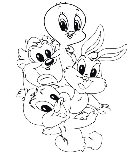 Looney Tunes bebes para colorear e imprimir