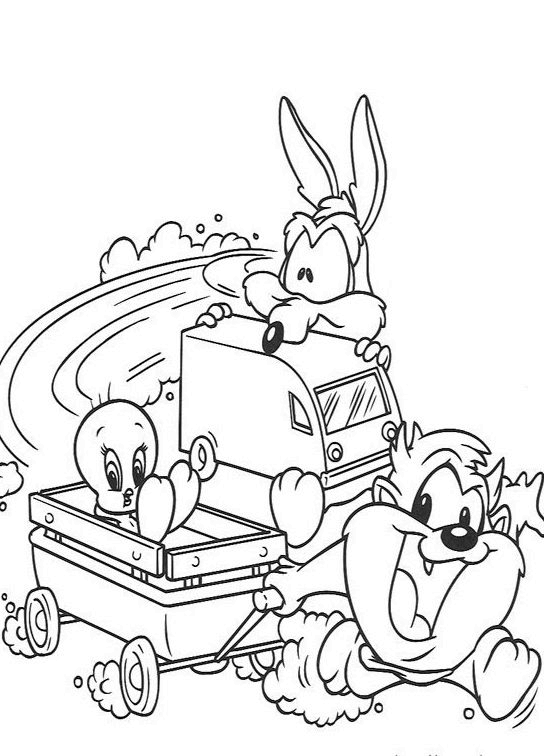 looney tunes bebes para pintar y colorear