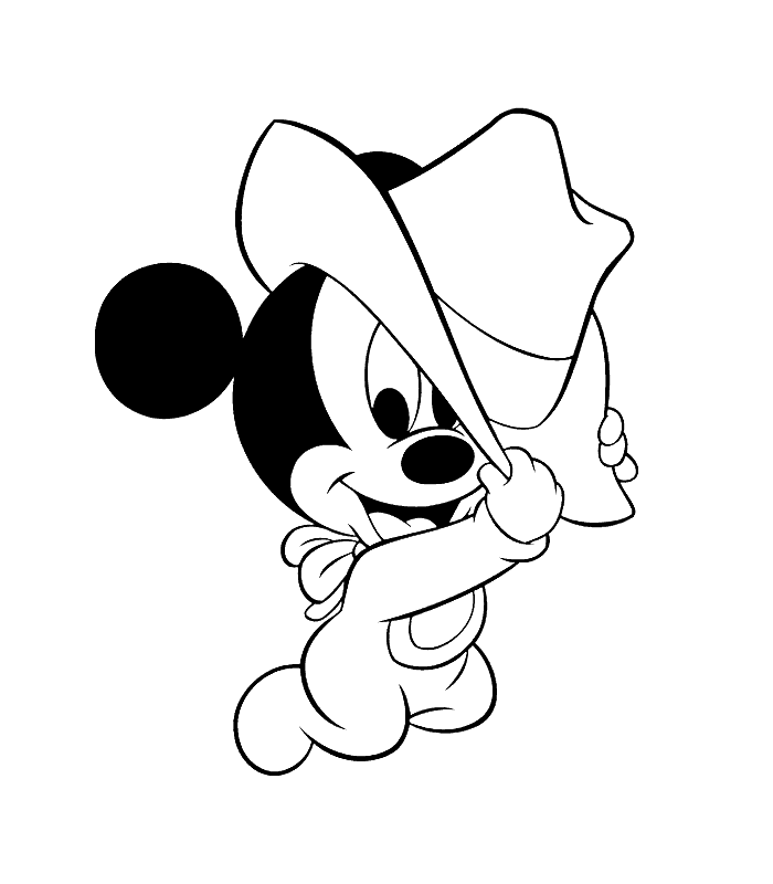 Mickey Mouse Bebe Para Colorear E Imprimir