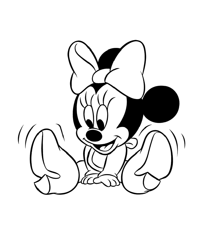 Minnie Baby Para Colorear Imprimir Y Pintar