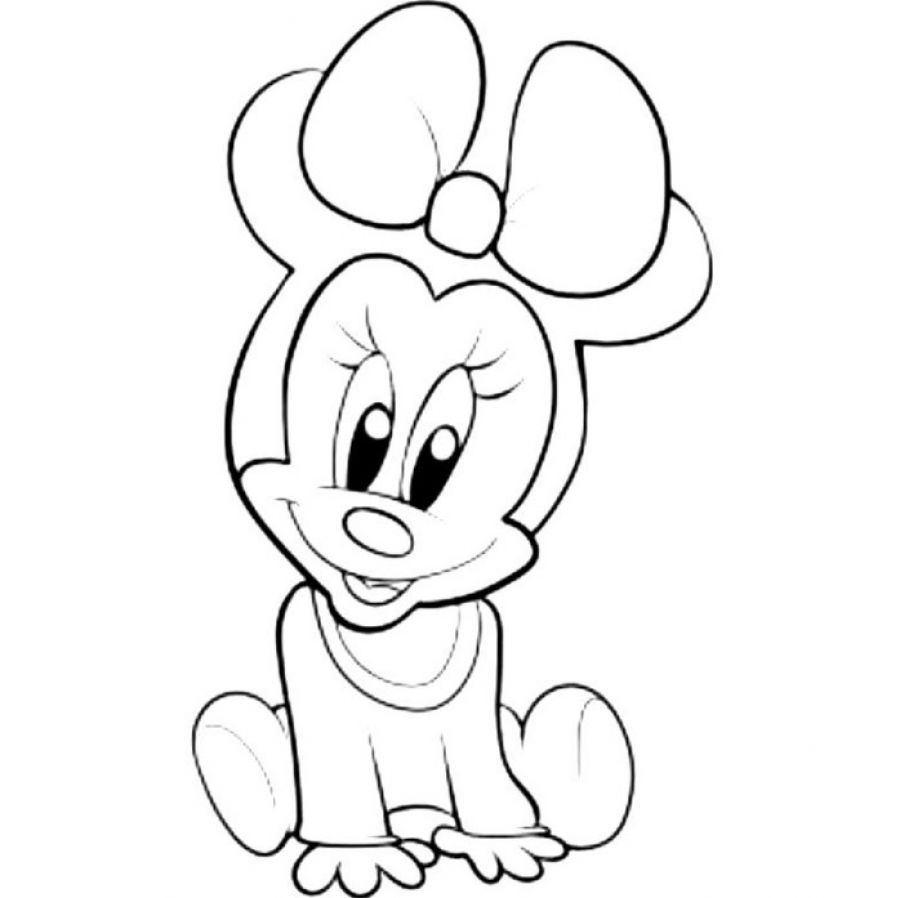 minnie mouse bebe para colorear y imprimir