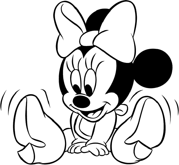 minnie mouse bebe para colorear