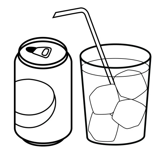 Dibujos de refrescos para colorear