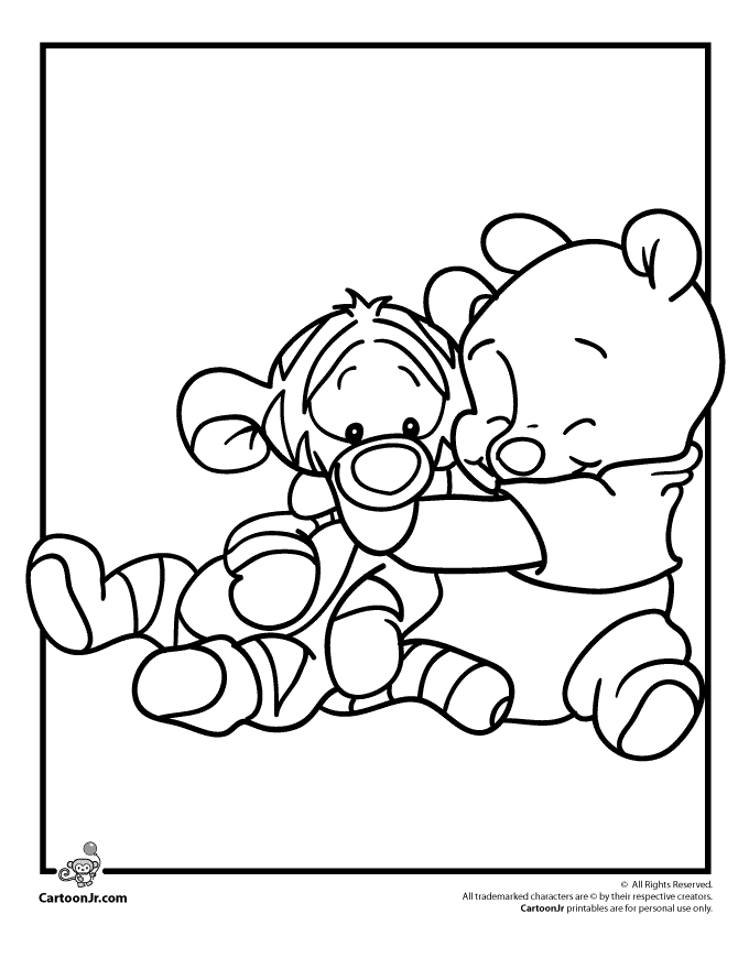 winnie pooh baby para colorear