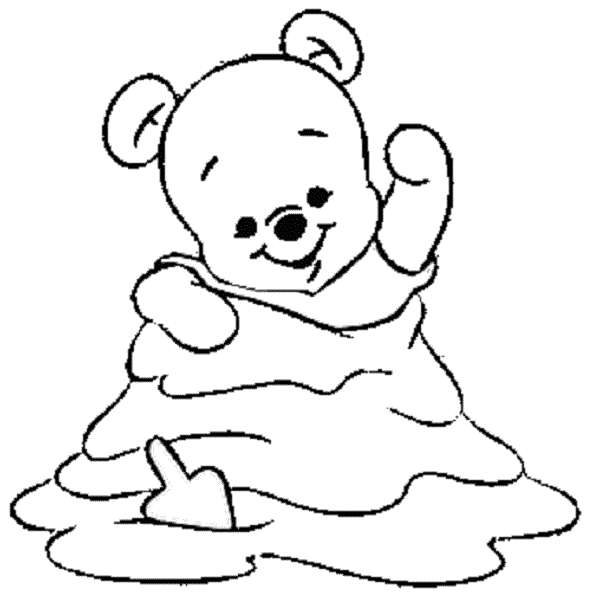 winnie pooh bebe para colorear