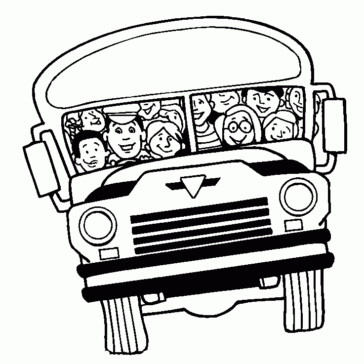 dibujo de autobus escolar para colorear