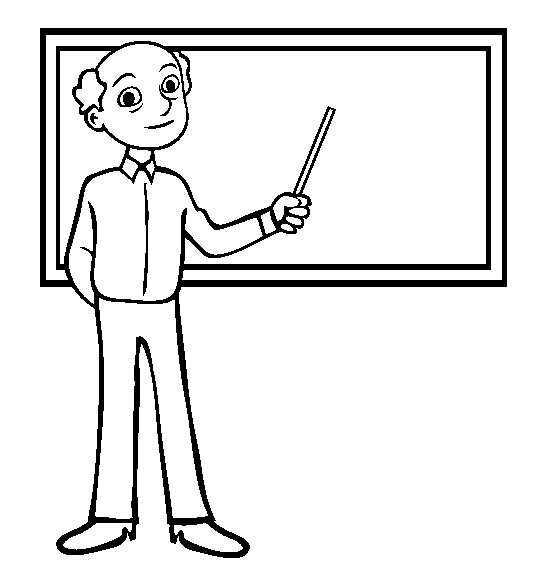 dibujo de un profesor para colorear