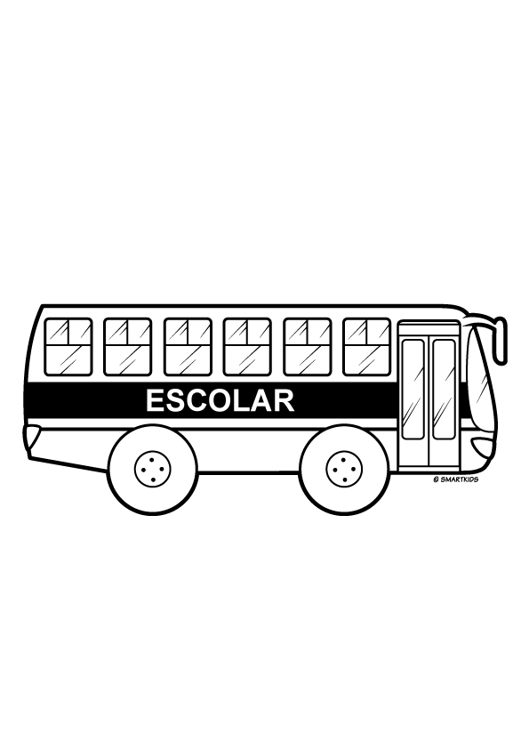 dibujo para colorear de autobus escolar