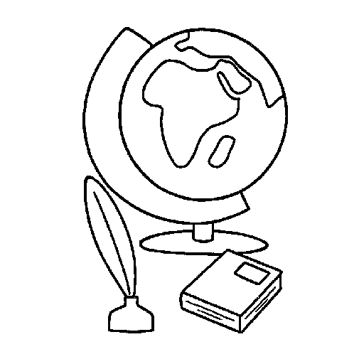 Dibujos para colorear de esferas del mundo