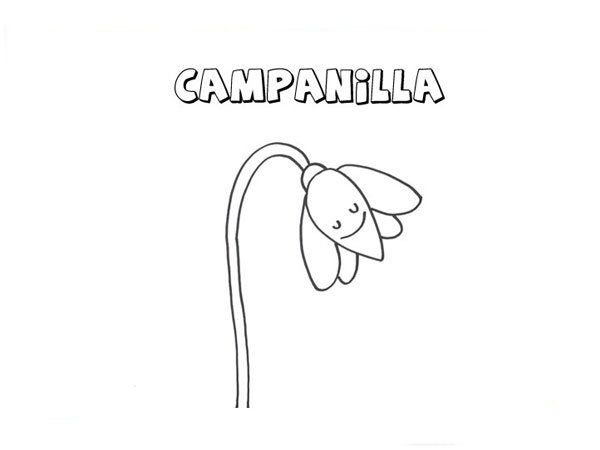 dibujos de flor campanilla para colorear