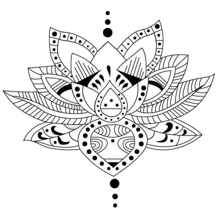 dibujos de flores de lotos para colorear
