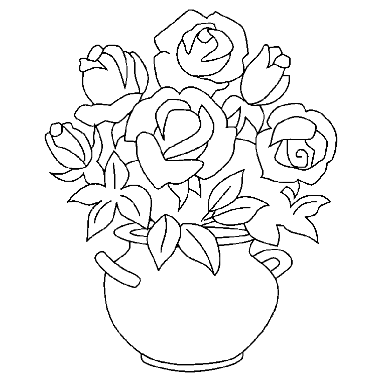 dibujos para colorear de florero