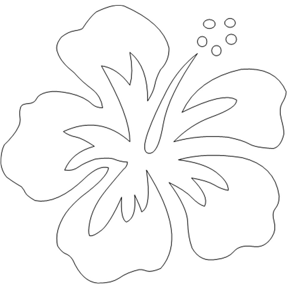 dibujos para colorear de hibiscus