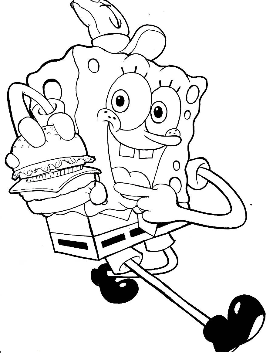 bob esponja dibujo para colorear