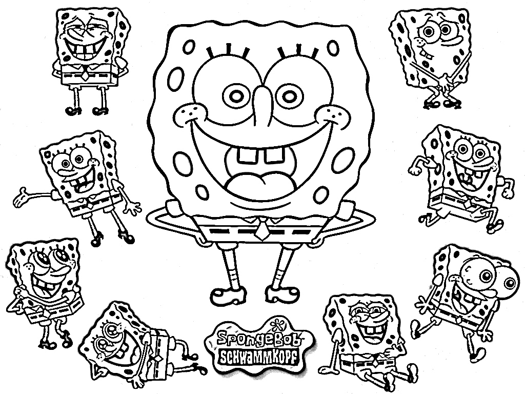 bob esponja dibujos para colorear e imprimir