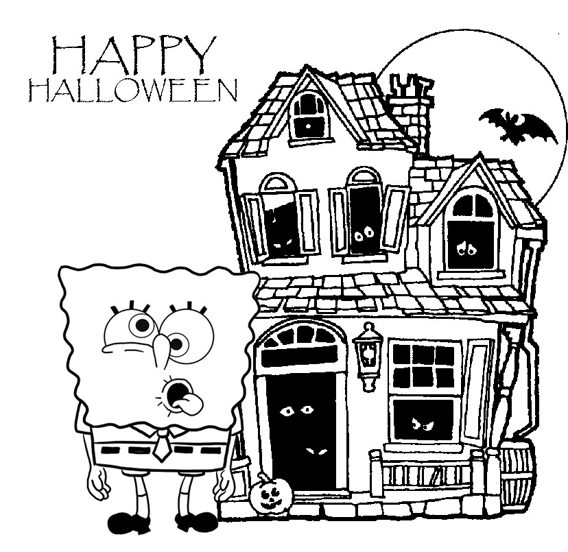 bob esponja halloween para imprimir