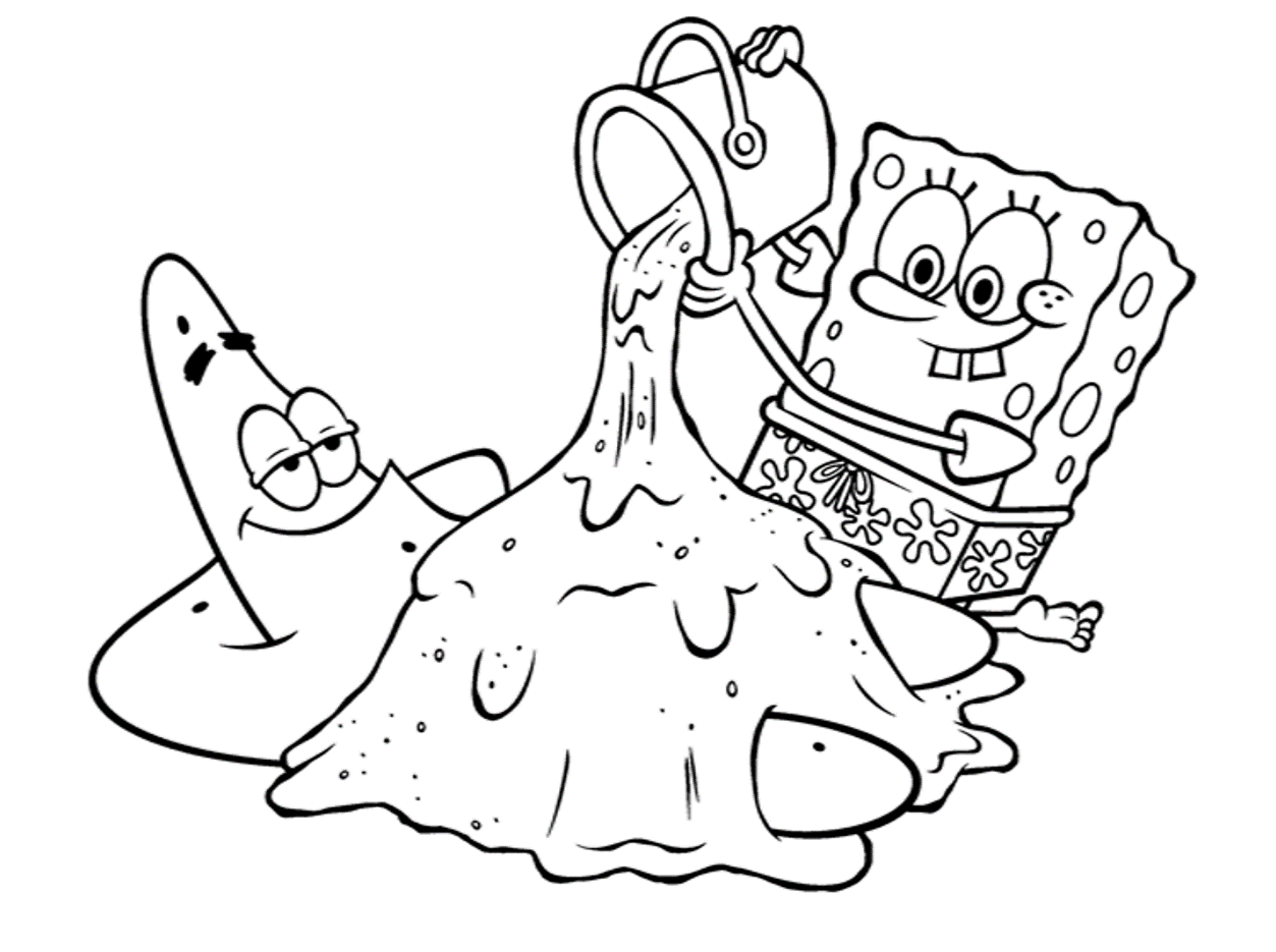 Bob Esponja para colorear, pintar e imprimir