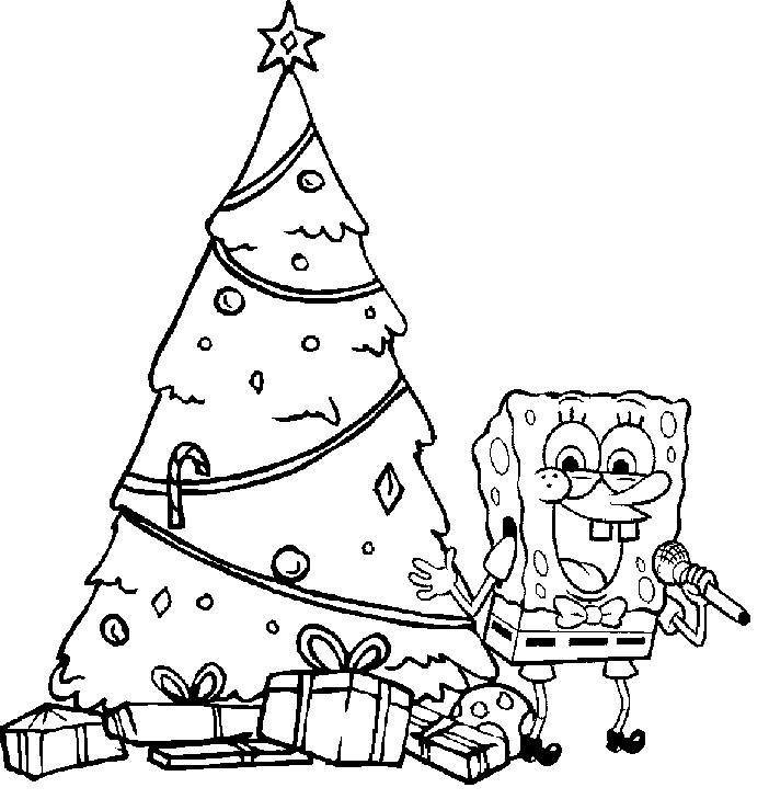 bob esponja navidad para imprimir