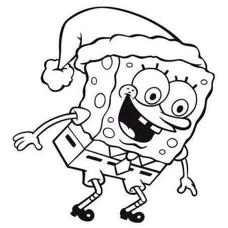 bob esponja navidad para pintar