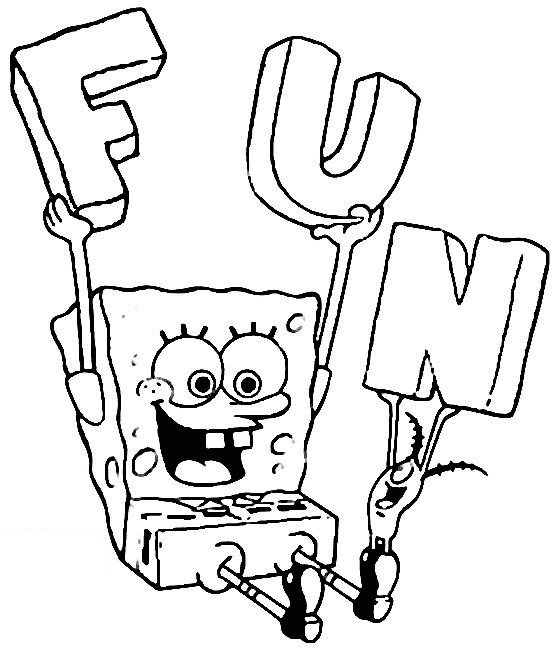 bob esponja para colorear online