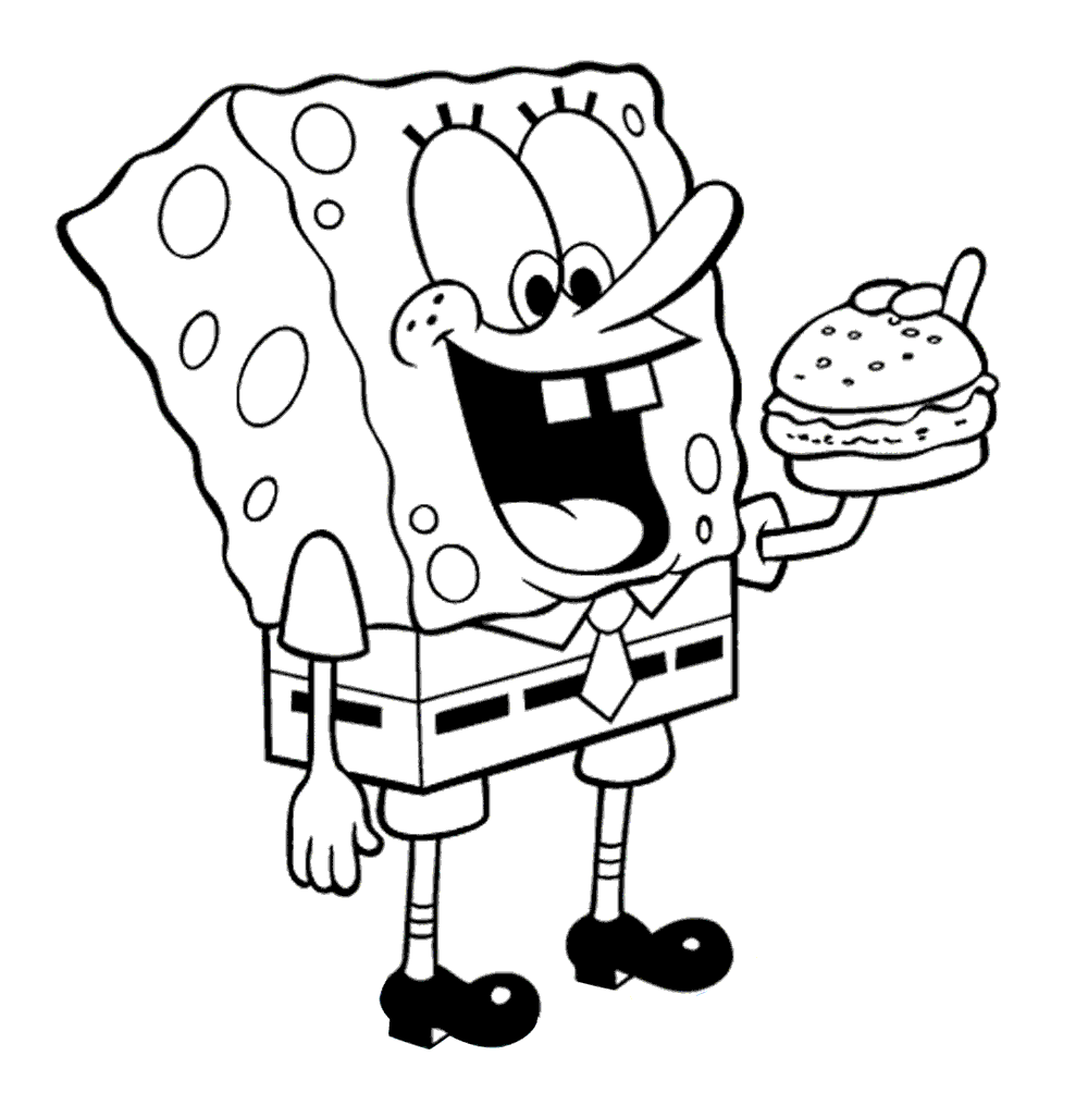 bob esponja para colorear