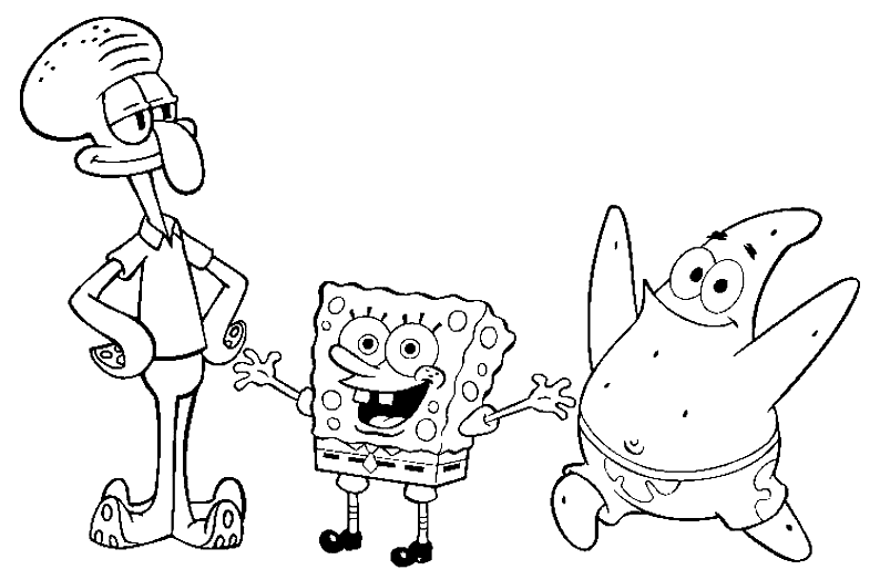 colorear bob esponja