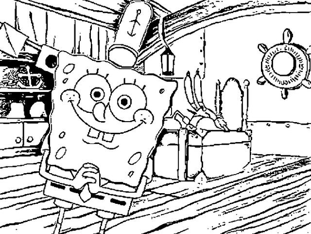 dibujo bob esponja colorear