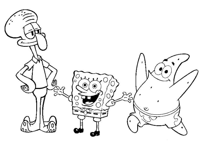 dibujo colorear bob esponja