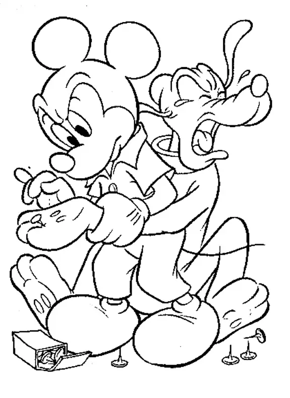 dibujo colorear mickey mouse