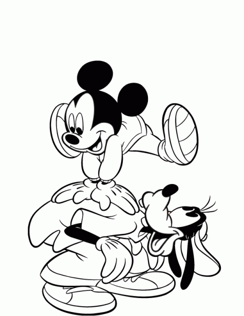 dibujo mickey mouse para colorear