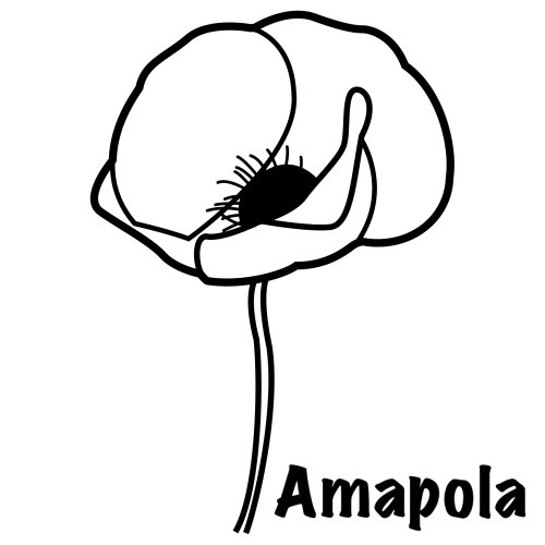 dibujos de amapolas para colorear