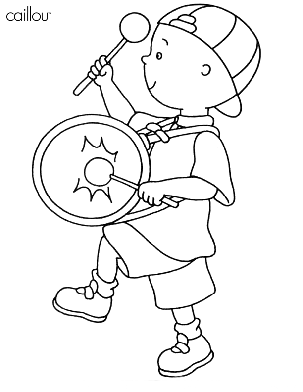 dibujos de caillou para colorear online gratis