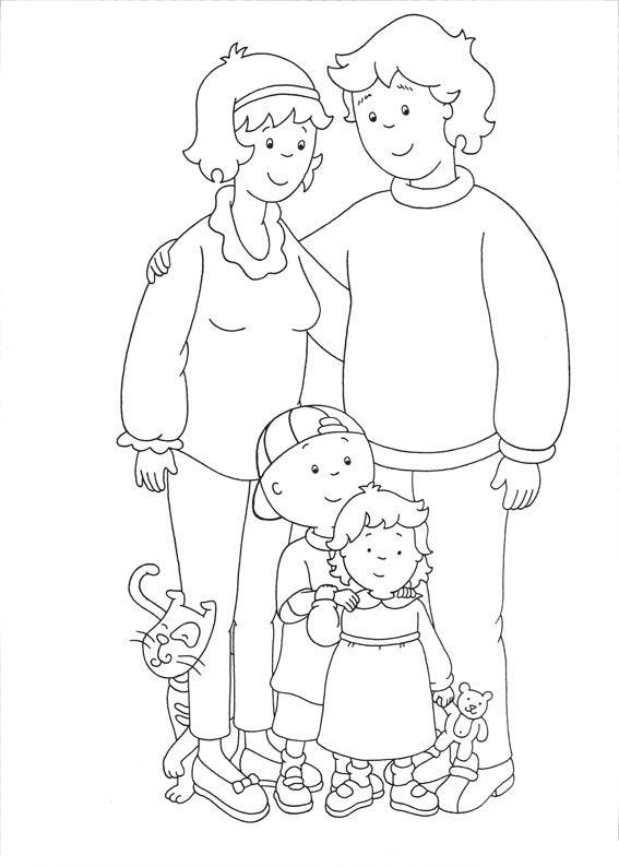 dibujos de caillou para pintar