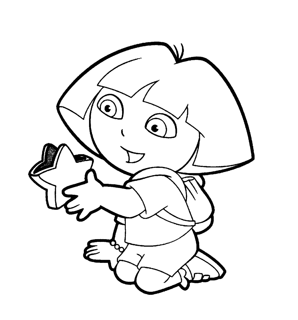 dibujos de dora la exploradora navidad para colorear