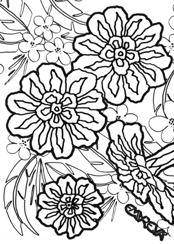 dibujos de flores exoticas para colorear