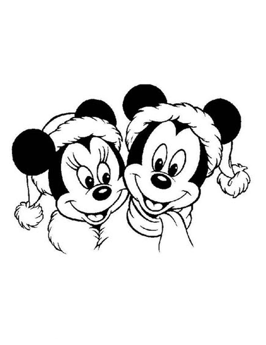 dibujos de navidad para colorear minnie disney